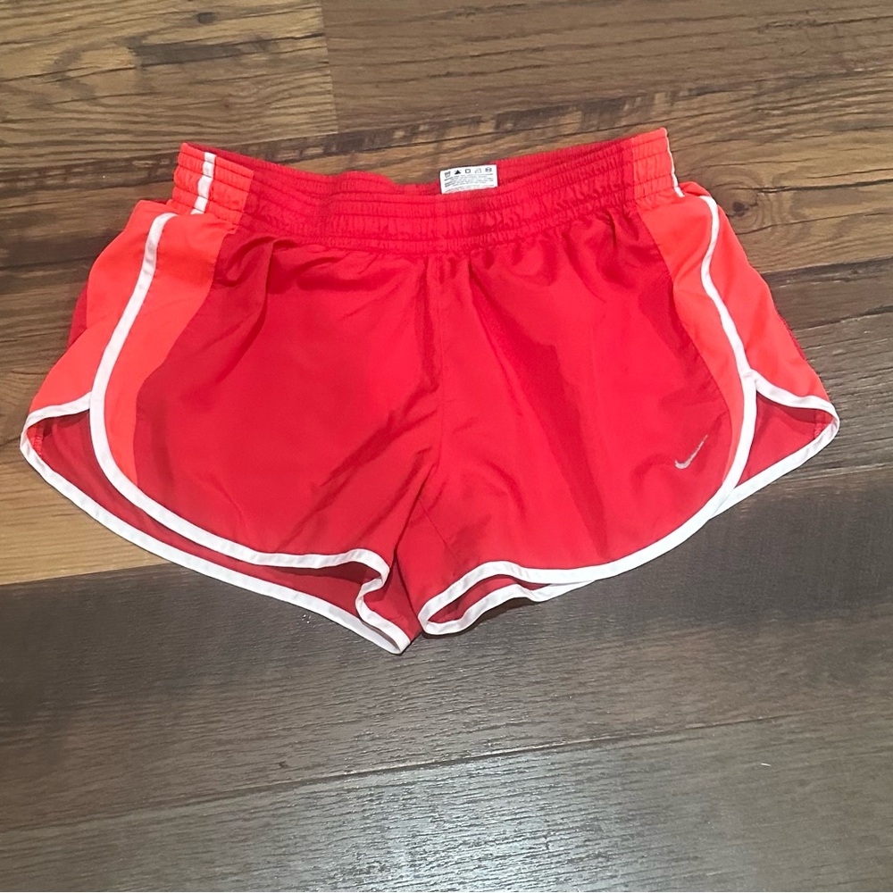 Nike Women's Athletic Shorts in Red and White